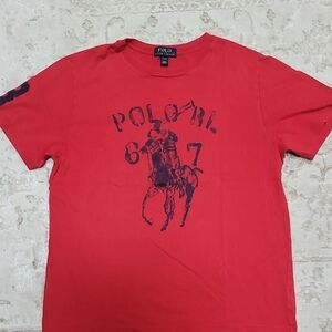 Polo by Ralph Lauren Red Equestrian Tee